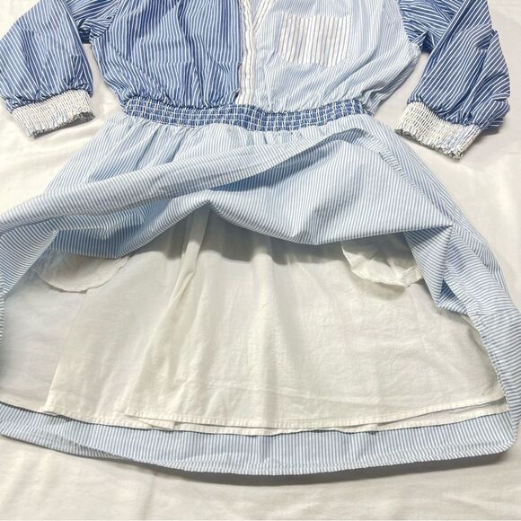 Women’s Blue & White Striped Utility Dress Size Small - Picture 5 of 16